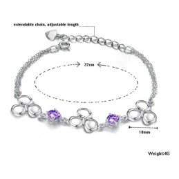 Pulseira Feminina De Titânio Com Banho De Platina E Diamante Com Qualidade E Quantidade Garantidas