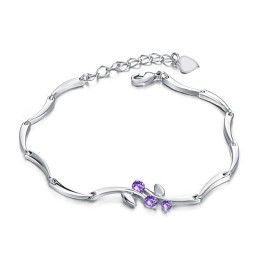 Pulseira Feminina De Titânio Com Banho De Platina E Diamante, De Renome Mundial