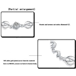 Pulseira De Titânio Com Revestimento De Platina E Diamante, Formato De Golfinho, Durável Em Uso