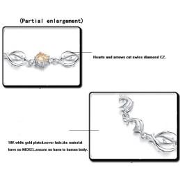 Pulseira De Titânio Com Revestimento De Platina E Diamante, Formato De Golfinho, Durável Em Uso