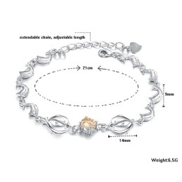 Pulseira De Titânio Com Revestimento De Platina E Diamante, Formato De Golfinho, Durável Em Uso