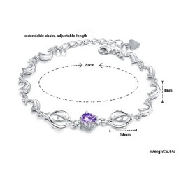 Pulseira De Titânio Com Revestimento De Platina E Diamante, Formato De Golfinho, Durável Em Uso