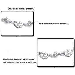 Pulseira Feminina De Titânio Com Revestimento De Platina E Diamante, Durável Em Uso