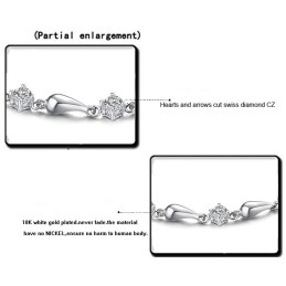 Pulseira Feminina De Titânio Com Banho De Platina E Diamante Com Qualidade E Quantidade Garantidas