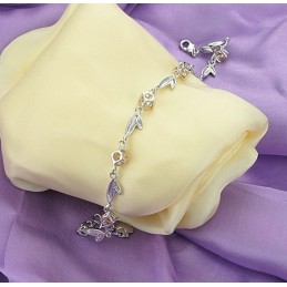 Pulseira Feminina De Titânio Com Banho De  E Diamantes Completa Em Especificações