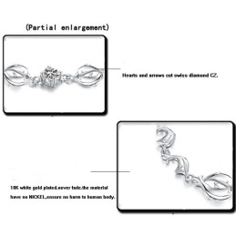 Pulseira De Titânio Com Revestimento De Platina E Diamante Em Formato De Golfinho Feminino De Qualidade Confiável