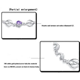 Pulseira De Titânio Com Revestimento De Platina E Diamante Em Formato De Golfinho Feminino De Qualidade Confiável