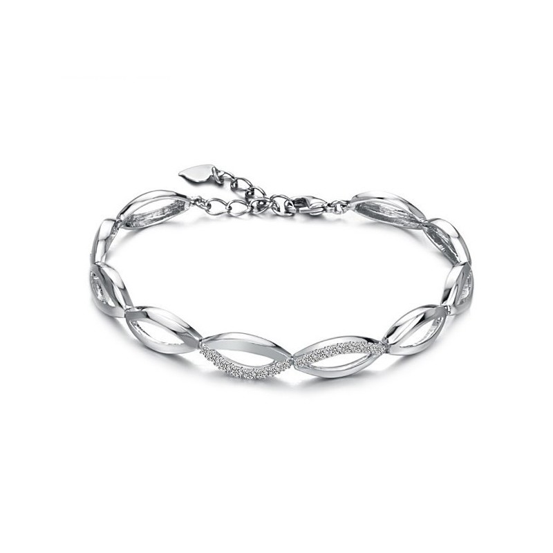 Pulseira Feminina De Titânio Com Banho De Platina E Diamantes, A Rainha Da Qualidade Pulseira Feminina De Titânio Com Banho De Platina E Diamantes, A Rainha Da Qualidade