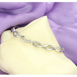 Pulseira Feminina De Titânio Com Banho De Platina E Diamantes, A Rainha Da Qualidade