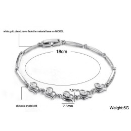 Pulseira Feminina De Titânio Banhada A Platina, Vendendo Bem Em Todo O Mundo