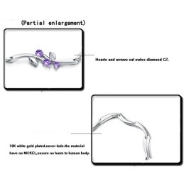 Pulseira Feminina De Titânio Com Banho De Platina E Diamante Com Qualidade E Quantidade Garantidas