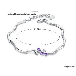 Pulseira Feminina De Titânio Com Banho De Platina E Diamante Com Qualidade E Quantidade Garantidas