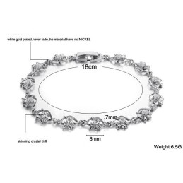 Pulseira Feminina De Titânio Com Revestimento De Platina De Renome Mundial