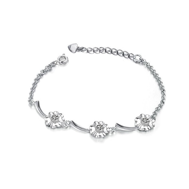 Pulseira De Titânio Com Revestimento De Platina Em Formato De Trevo Feminino, Durável Em Uso