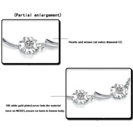 Pulseira De Titânio Com Revestimento De Platina Em Formato De Trevo Feminino, Durável Em Uso