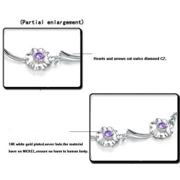 Pulseira De Titânio Com Revestimento De Platina Em Formato De Trevo Feminino, Durável Em Uso