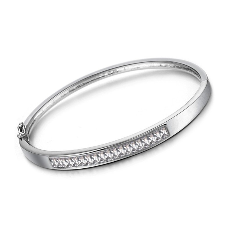 Pulseira De Titânio Com Revestimento De Platina Antialérgica Feminina De Qualidade Confiável E Com Diamante Pulseira De Titânio Com Revestimento De Platina Antialérgica Feminina De Qualidade Confiável E Com Diamante