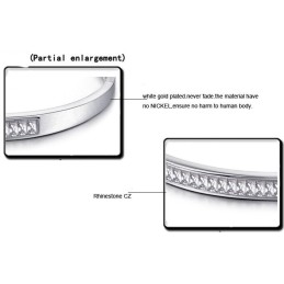 Pulseira De Titânio Com Revestimento De Platina Antialérgica Feminina De Qualidade Confiável E Com Diamante