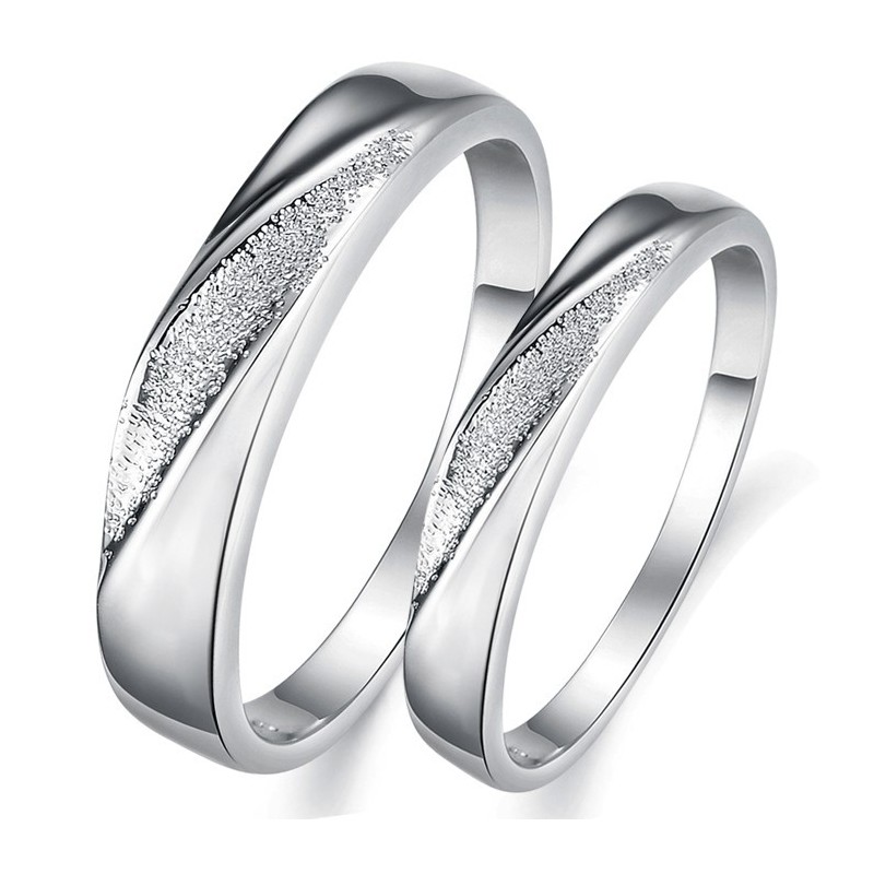 Anel De Titânio Com Revestimento De Platina Esfoliante Para Amantes Anel De Titânio Com Revestimento De Platina Esfoliante Para Amantes