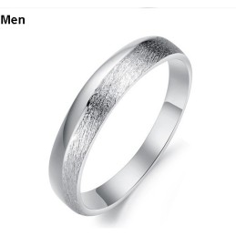 Anel De Titânio Banhado A Platina Feminino De Renome Mundial Para Amantes Com Strass