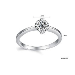 Anel Feminino De Titânio Com Banho De Platina E Strass Com Qualidade E Quantidade Garantidas