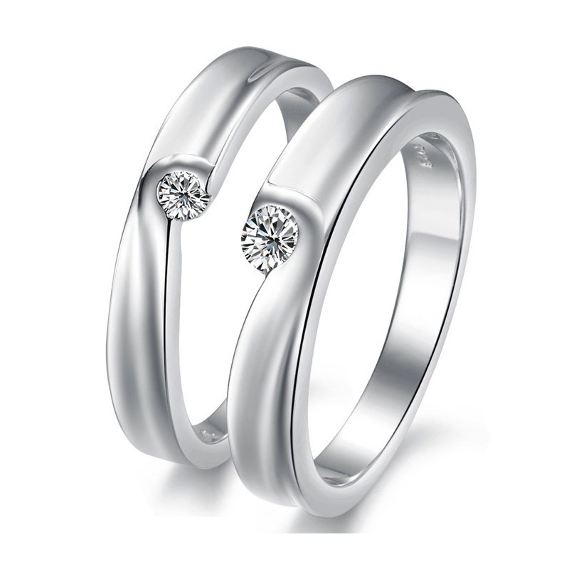 Anel De Titânio Com Revestimento De  De Qualidade Estável Para Amantes Com Strass