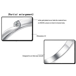 Anel De Titânio Com Revestimento De  De Qualidade Estável Para Amantes Com Strass