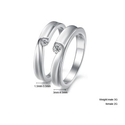 Anel De Titânio Com Revestimento De  De Qualidade Estável Para Amantes Com Strass