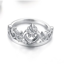 Anel De Titânio Com Revestimento De Platina E Strass De Renome Mundial