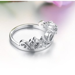 Anel De Titânio Com Revestimento De Platina E Strass De Renome Mundial