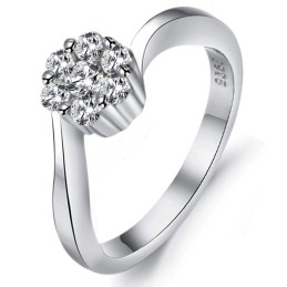 Anel Feminino De Titânio Com Banho De Platina E Strass Com Qualidade E Quantidade Garantidas