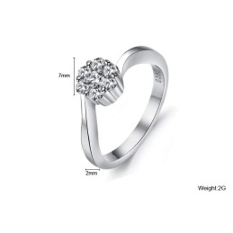 Anel Feminino De Titânio Com Banho De  E Strass Com Qualidade E Quantidade Garantidas