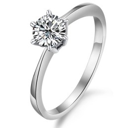 Anel Feminino De Titânio Com Banho De Platina E Strass Com Qualidade E Quantidade Garantidas