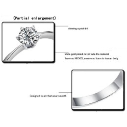 Anel Feminino De Titânio Com Banho De Platina E Strass Com Qualidade E Quantidade Garantidas