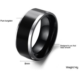 Anel De Cerâmica De Tungstênio Masculino De Qualidade Estável