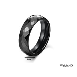 Anel De Cerâmica De Tungstênio Preto De Excelente Qualidade