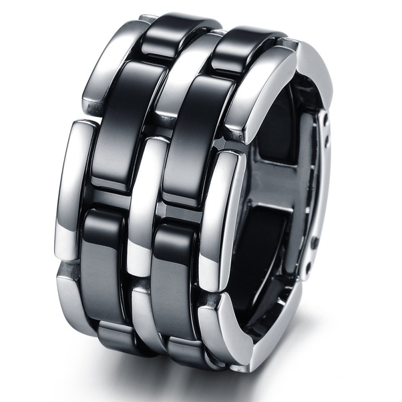 Anel De Cerâmica De Tungstênio Preto E Branco Com Qualidade E Quantidade Garantidas