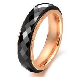 Anel De Cerâmica De Tungstênio Preto Com Ampla Variedade