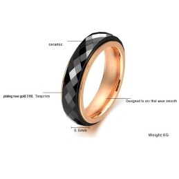 Anel De Cerâmica De Tungstênio Preto Com Ampla Variedade
