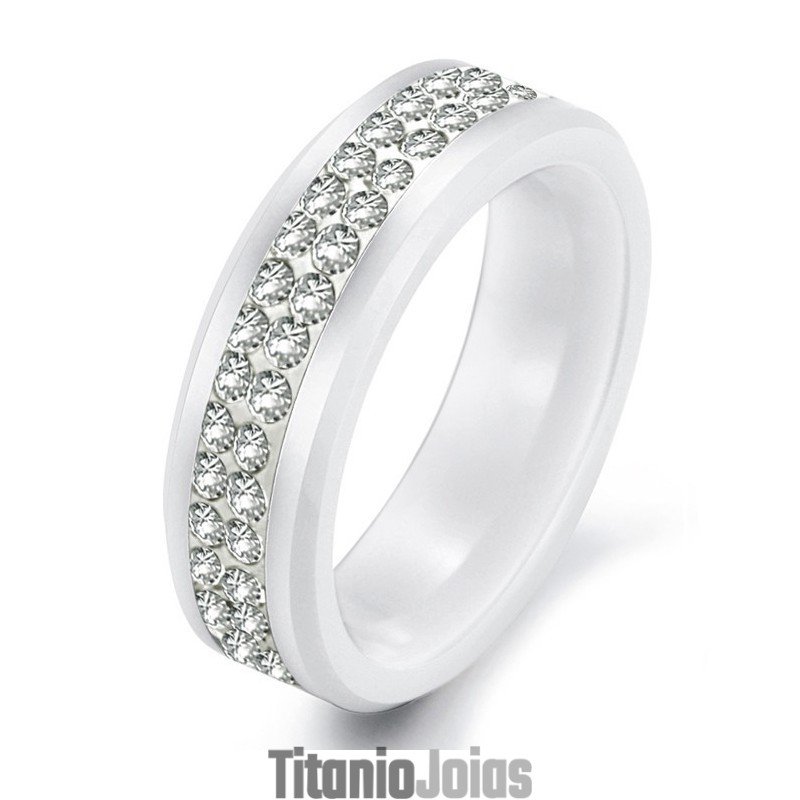 A Rainha Do Anel De Cerâmica De Tungstênio De Qualidade Com Strass A Rainha Do Anel De Cerâmica De Tungstênio De Qualidade Com Strass