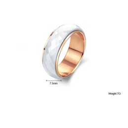Anel De Cerâmica De Tungstênio Branco De Qualidade Estável