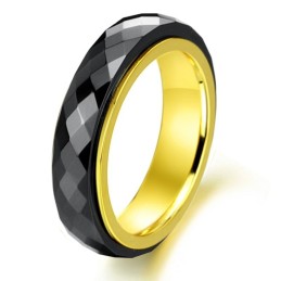Anel De Cerâmica De Tungstênio Preto De Renome Mundial