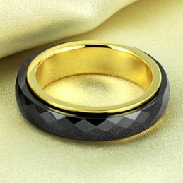 Anel De Cerâmica De Tungstênio Preto De Renome Mundial