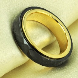 Anel De Cerâmica De Tungstênio Preto De Renome Mundial