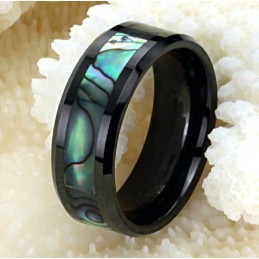 Anel De Concha De Cerâmica De Tungstênio Preto Com Qualidade E Quantidade Garantidas