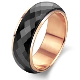 Anel De Cerâmica De Tungstênio Preto De Alta Qualidade