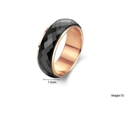 Anel De Cerâmica De Tungstênio Preto De Alta Qualidade