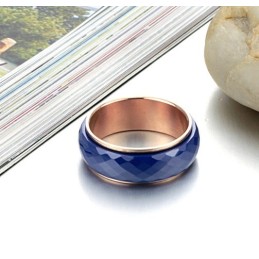 Anel De Cerâmica De Tungstênio Azul Completo Em Especificações