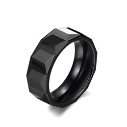 Anel De Cerâmica De Tungstênio Preto Com Ampla Variedade