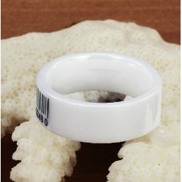 Anel De Cerâmica De Tungstênio Com Código De Barras Branco Da Rainha Da Qualidade